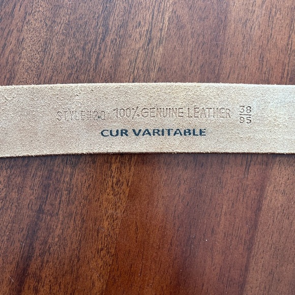 Quicksilver 100% genuine leather Men's Tan Belt graphic desing size 38 - Picture 4 of 6